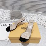 Fendi First Black Transparent Medium-Heeled Sandals For Women