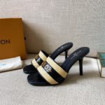 Louis Vuitton Women's Lock It Mule Black For Women LV 3.7in/9.5cm
