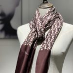 Dior Oblique Stole Scarf Brown 71in/180cm