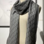 Dior Oblique Scarf Grey 79in/200cm