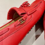 Gucci Men's Loafer With Driver Interlocking G Red For Men 624699