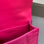 Balenciaga Hourglass Mini Handbag With Chain In Dark Pink, For Women, Women's Bags 4.7in/12cm