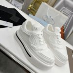 Prada Re-Nylon And Brushed Sneakers White For Women 1.96in/50mm PRD