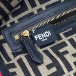 Fendi Baguette Red raffia back with crocheted FF Bag For Woman 15cm/6in