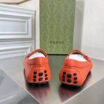 Gucci Men's Loafers With Web Details Orange For Men 6246981