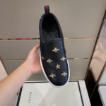 Gucci Men's Slip-On Sneaker With Bees Black For Men 407364 AXWB0 1076