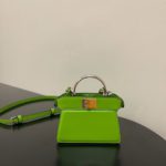 Fendi Peekaboo ISeeU Petite Green Micro Bag For Woman 11cm/4.5in