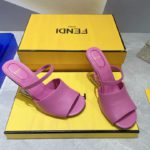 Fendi First Dark Pink High-Heeled Sandals For Women