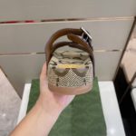 Gucci Men's Maxi GG Slide Sandal With Straps Beige And Ebony For Men 658020 2HK60