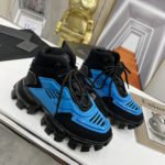 Prada Cloudbust Thunder High-Top Sneakers Blue/Black For Women 1.9in/50mm PRD