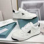 Prada Downtown Perforated Sneakers White/Black For Women 1.2in/30mm PRD 1E792M_3LJ6_F0964_F_030