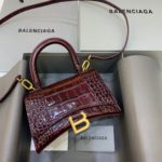 Balenciaga Hourglass XS Handbag In Dark Red, For Women, Women's Bags 7.4in/19cm