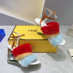 Fendi First Light Blue Mink High-Heeled Sandals For Women 8X8275AI12F1H03