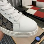 Gucci Men's GG Ace High Top Sneaker With Web White And Gray For Men