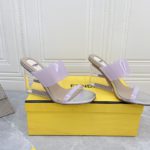Fendi First Violet Transparent High-Heeled Sandals For Women