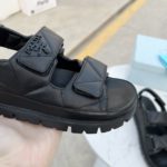 Prada Padded Nappa Sandals Black For Women 0.8in/20mm PRD 1X721M_038_F0002_F_020