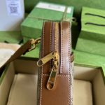 Gucci Sling Backpack With Interlocking G Beige And Ebony GG Supreme Canvas For Men 9.4in/24cm GG 696016 92THG 8563
