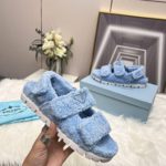 Prada Terrycloth Sandals Blue For Women 0.8in/20mm PRD 1X737M_H39_F0076_F_D020