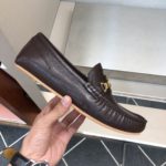 Gucci Men's Loafer With Interlocking G Horsebit Dark Brown For Men ‎655519 1XO00