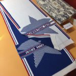 Dior Dioralps Reversible White/Blue Wool and Cashmere Scarf 200cm/79in