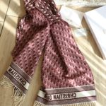 Dior Oblique Burgundy Cashmere Scarf 200cm/79in