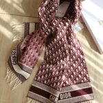 Dior Oblique Burgundy Cashmere Scarf 200cm/79in