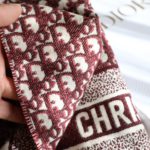 Dior Oblique Burgundy Cashmere Scarf 200cm/79in