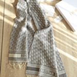 Dior Oblique Grey Cashmere Scarf 200cm/79in