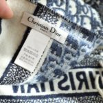 Dior Oblique Navy Blue Cashmere Scarf 200cm/79in