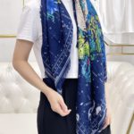 Dior Zodiac 90 Square Navy Blue Silk Twill Scarf 110cm/43in 15ZOD090I607_C540
