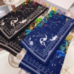 Dior Zodiac 90 Square Navy Blue Silk Twill Scarf 110cm/43in 15ZOD090I607_C540