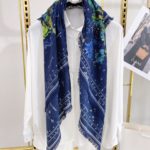 Dior Zodiac 90 Square Navy Blue Silk Twill Scarf 110cm/43in 15ZOD090I607_C540