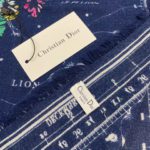 Dior Zodiac 90 Square Navy Blue Silk Twill Scarf 110cm/43in 15ZOD090I607_C540