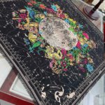 Dior Zodiac 90 Square Black Silk Twill Scarf 110cm/43in 115ZOD090I607_C900