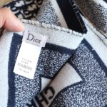 Dior Oblique Diortwin Square Dark Blue Silk Twill Scarf 150cm/71in