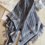 Dior Oblique Diortwin Square Dark Blue Silk Twill Scarf 150cm/71in