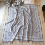 Dior Oblique Diortwin Square Gray and Navy Blue Silk Twill Scarf 150cm/71in