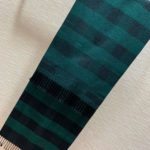 Dior Caro Patterns Dark Green and Black Wool Scarf 200cm/79in