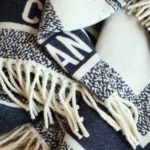 Dior Silk Square Ivory and Navy Blue Scarf 150cm/71in