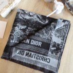 Dior Silk Square Dark Blue Scarf 150cm/71in