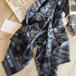 Dior Silk Square Dark Blue Scarf 150cm/71in
