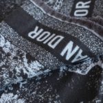 Dior Silk Square Dark Blue Scarf 150cm/71in