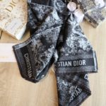 Dior Silk Square Dark Blue Scarf 150cm/71in