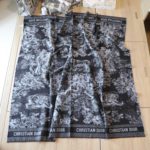 Dior Silk Square Dark Blue Scarf 150cm/71in