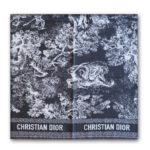 Dior Silk Square Dark Blue Scarf 150cm/71in