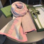 Gucci Wool Multicolor Line in Grey and Pink Scarf 150cm/71in