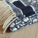 Dior Oblique Square Navy Blue Silk Twill Scarf 150cm/59in
