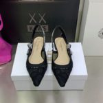 Christian Dior Women's J'Adior Slingback Ballerina Flat Black For Women CD