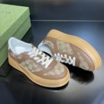 Gucci Men's GG Sneaker Brown And Beige For Men 676092 UPG20 2866