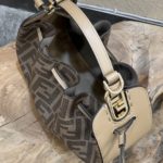 Fendi Pomodorino Brown FF Fabric Mini Bag For Woman 17cm/6.5in 8BS059AHWVF1GE3